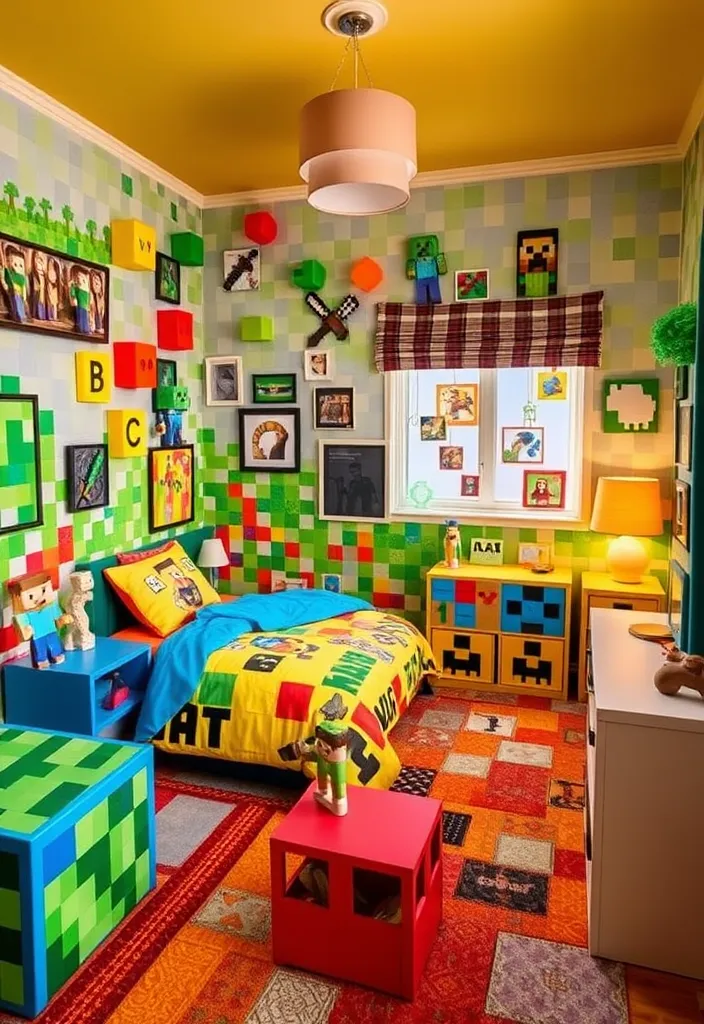 25 Minecraft Room Designs Ideas That'll Make Your Child's Dream Come True! - 3. Pixel Paradise
