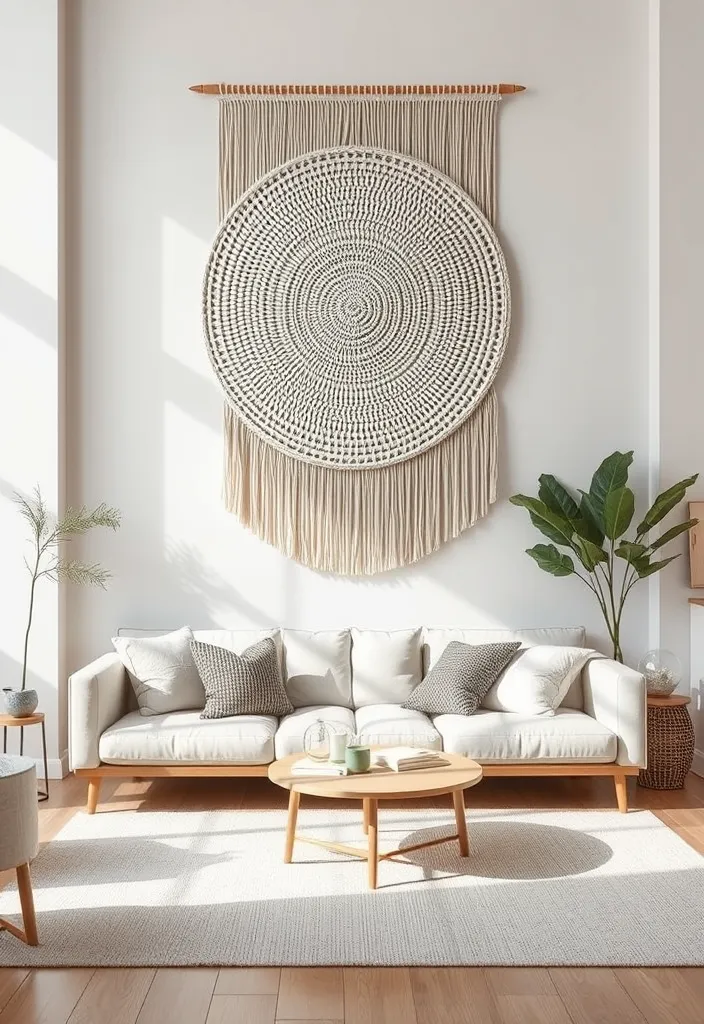 25 Nordic Living Room Ideas That'll Make You Want to Cozy Up Right Now! - 11. Textural Wall Art