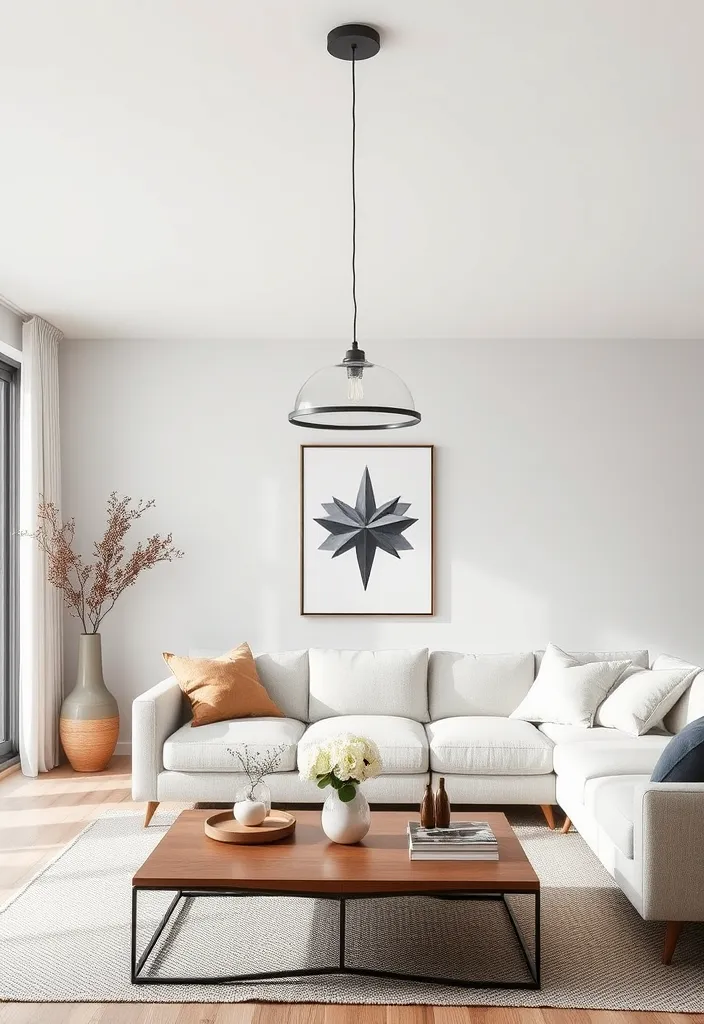25 Nordic Living Room Ideas That'll Make You Want to Cozy Up Right Now! - 12. Unique Lighting Fixtures