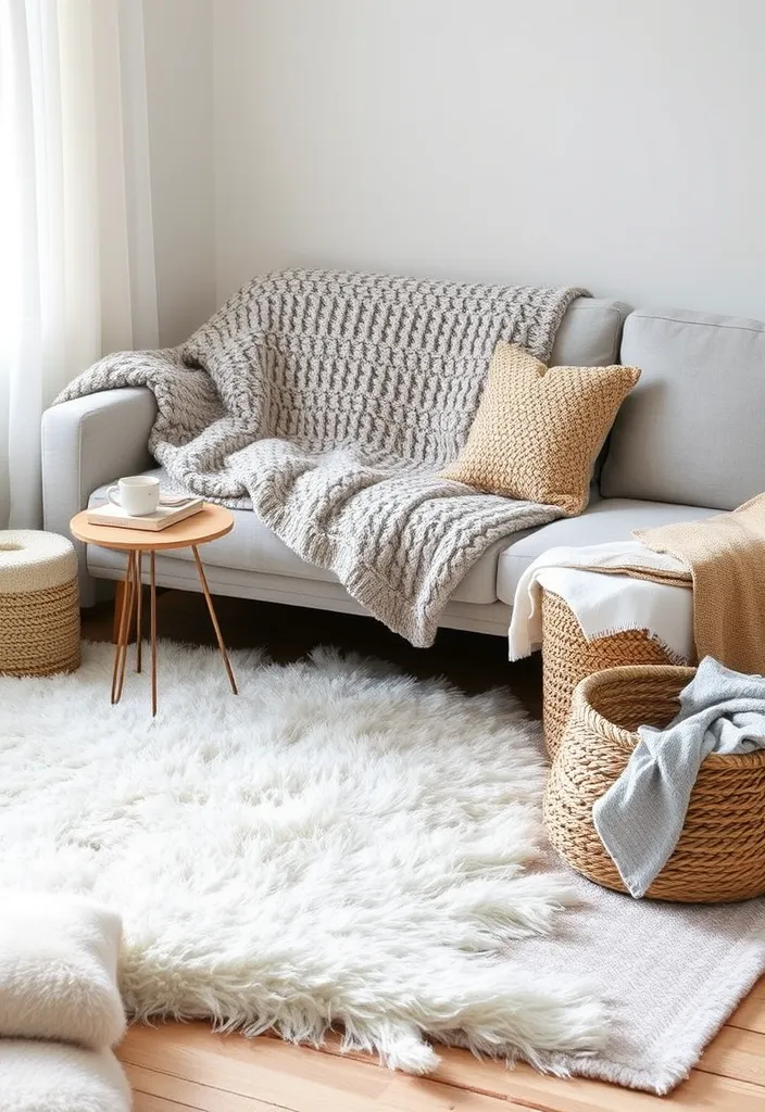 25 Nordic Living Room Ideas That'll Make You Want to Cozy Up Right Now! - 2. Layered Textures