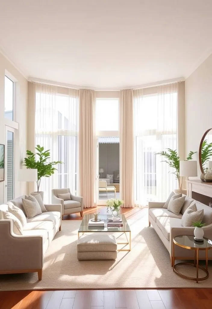 25 Stunning Formal Living Room Ideas That Will Transform Your Space! - 11. Light and Airy with Open Spaces