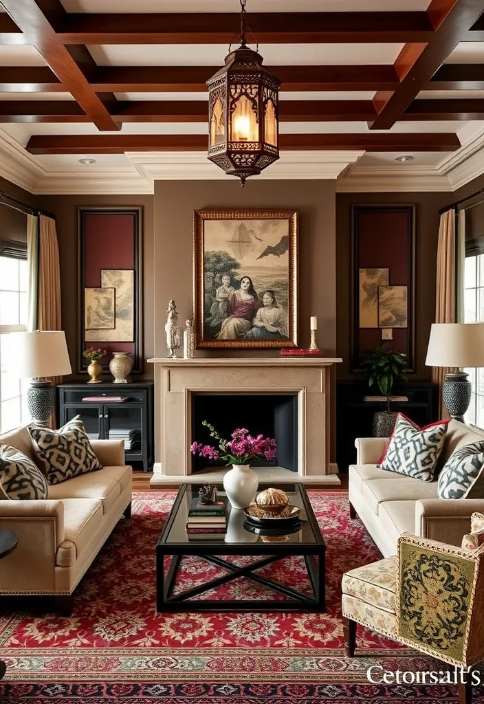 25 Stunning Formal Living Room Ideas That Will Transform Your Space! - 17. Global Inspiration with Cultural Touches