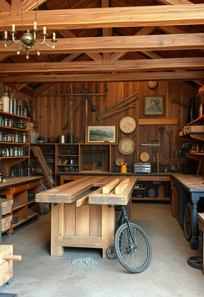 20 Woodworking Shop Layout Ideas That Will Revolutionize Your Workspace! - 7. The Rustic Retreat