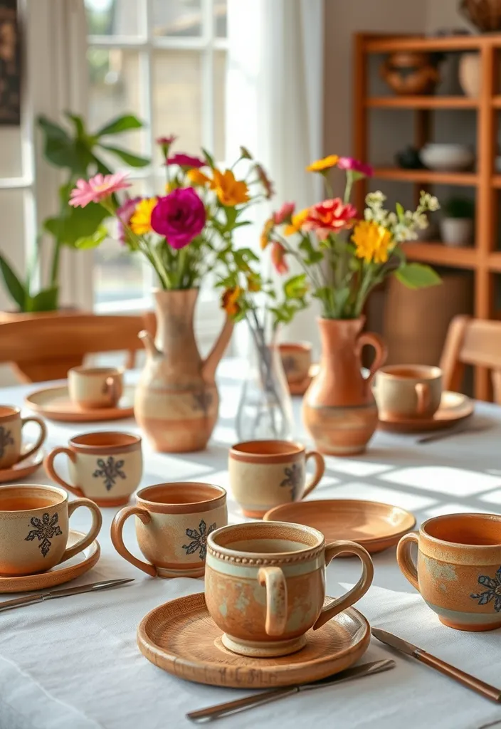 23 Vintage Western Decor Ideas That'll Make Your Home Feel Like a Rustic Retreat! - 13. Handmade Pottery