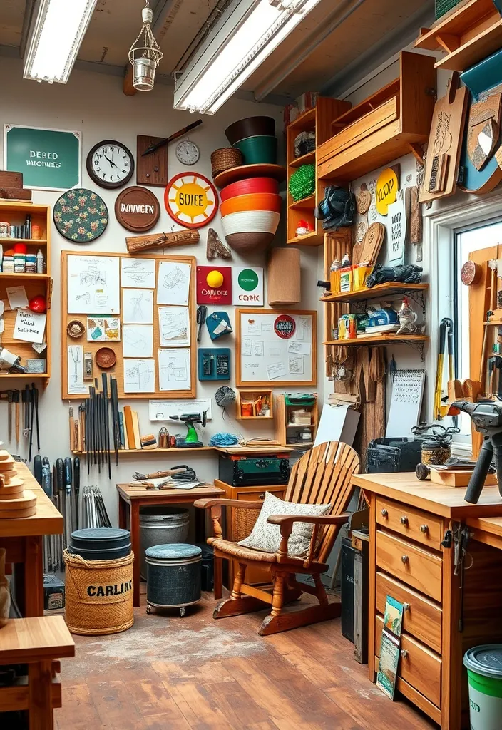 20 Woodworking Shop Layout Ideas That Will Revolutionize Your Workspace! - 9. The Inspirational Space