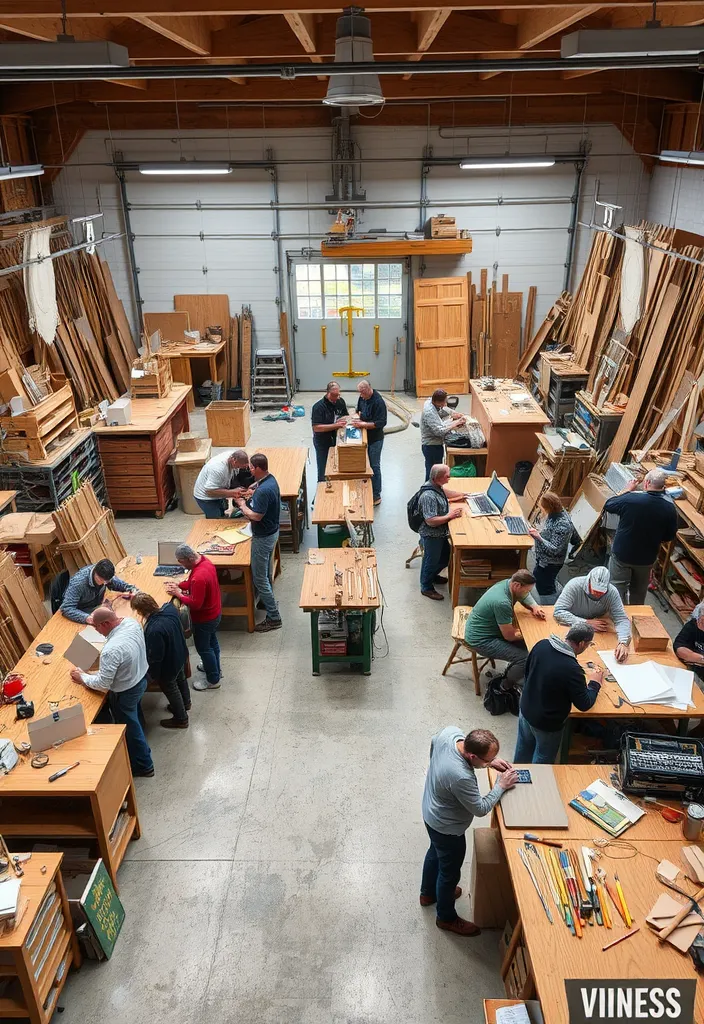 20 Woodworking Shop Layout Ideas That Will Revolutionize Your Workspace! - 19. The Collaborative Workshop