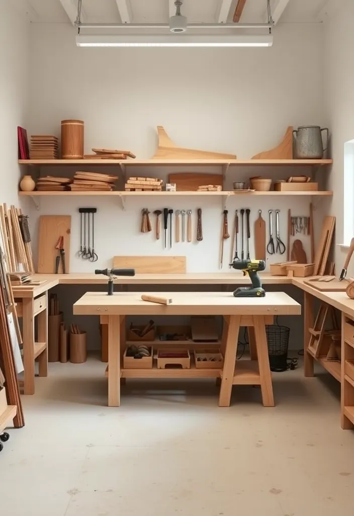 20 Woodworking Shop Layout Ideas That Will Revolutionize Your Workspace! - 10. The Minimalist Workshop