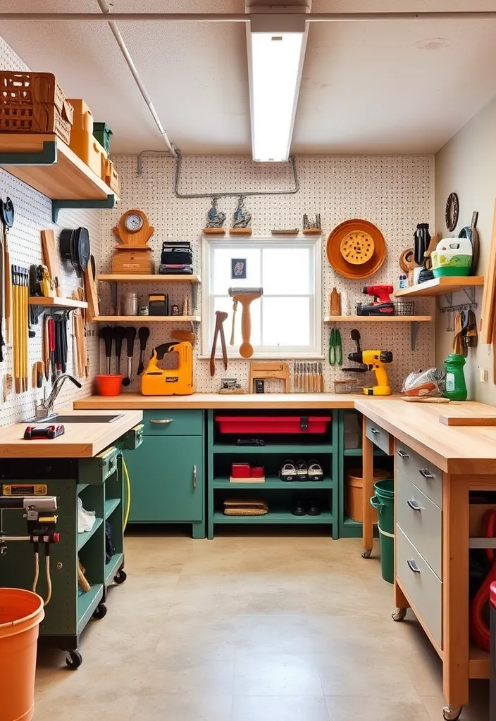 20 Woodworking Shop Layout Ideas That Will Revolutionize Your Workspace! - 14. The Family-Friendly Workshop
