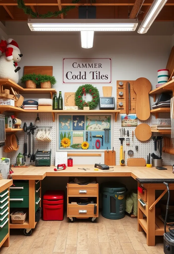 20 Woodworking Shop Layout Ideas That Will Revolutionize Your Workspace! - 16. The Seasonal Workshop