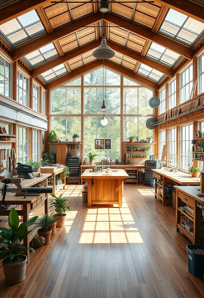 20 Woodworking Shop Layout Ideas That Will Revolutionize Your Workspace! - 1. The Open Concept Workshop