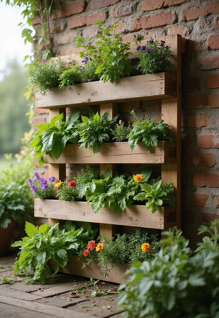 19 Easy Backyard Ideas On A Budget - 2. Vertical Garden for Small Spaces