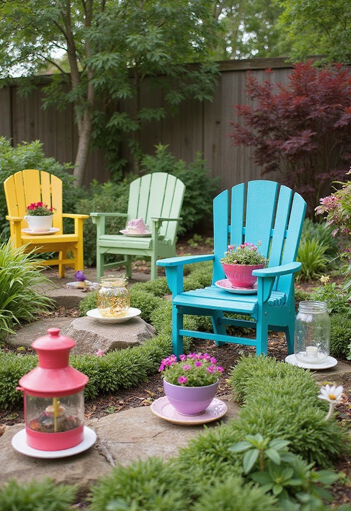 19 Easy Backyard Ideas On A Budget - 5. Upcycled Garden Decor