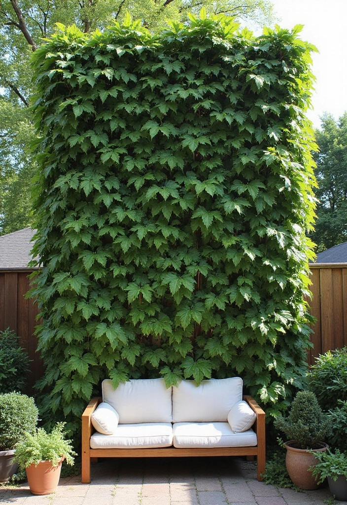 19 Garden Ideas for Your Backyard: Vertical Garden Solutions - 13. Vertical Garden for Privacy