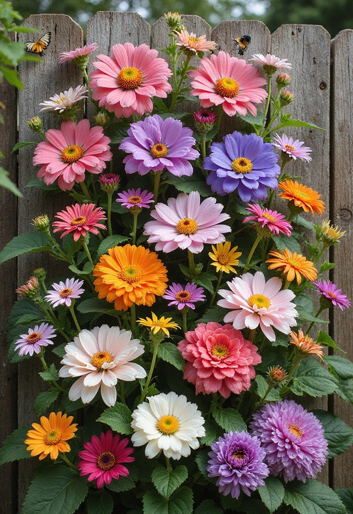 19 Garden Ideas for Your Backyard: Vertical Garden Solutions - 8. Vertical Flower Gardens
