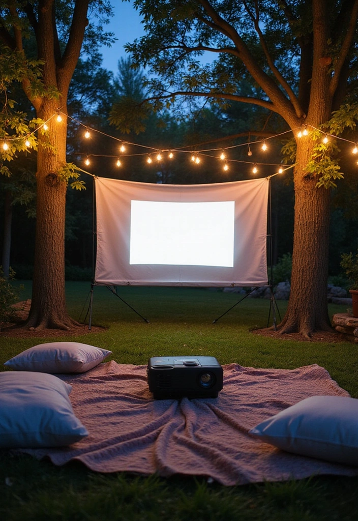 19 Ideas For Outdoor Living Space - 11. Outdoor Movie Night Setup