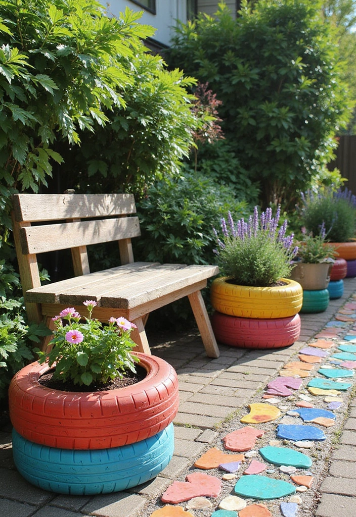 19 Ideas For Outdoor Living Space - 4. Recycled Materials Decor