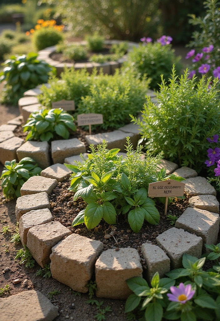19 Minecraft Garden Ideas: Transform Your Outdoor Space with Pixelated Charm - 10. Minecraft Herb Spiral