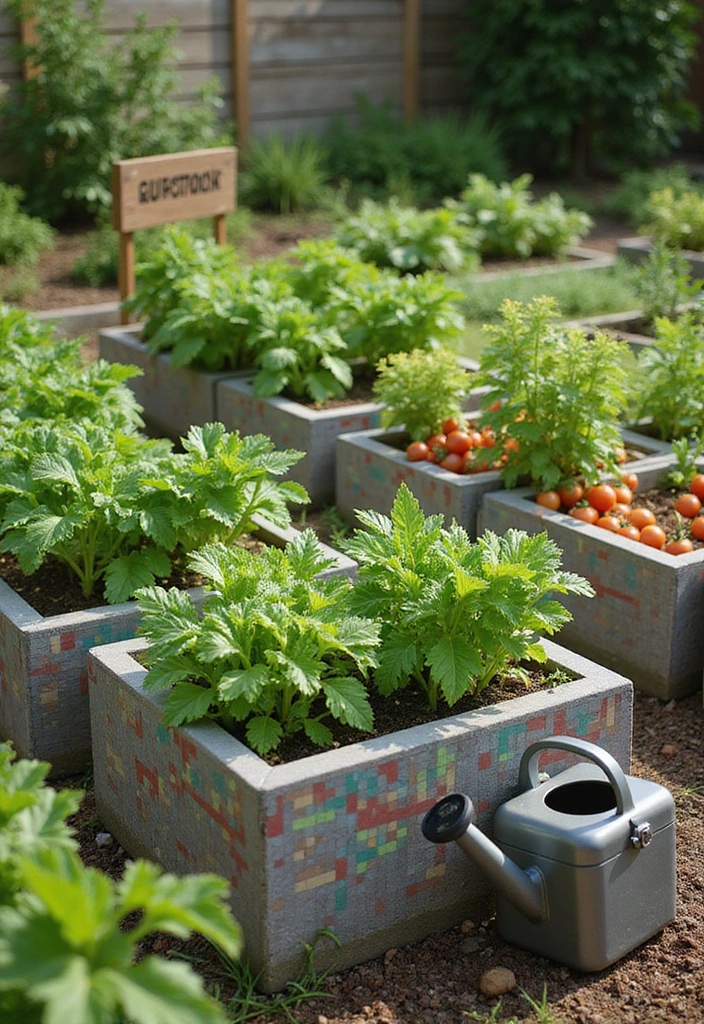 19 Minecraft Garden Ideas: Transform Your Outdoor Space with Pixelated Charm - 2. Blocky Vegetable Garden