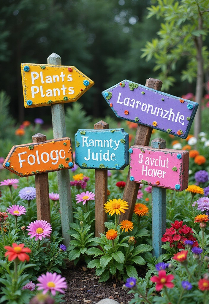 19 Minecraft Garden Ideas: Transform Your Outdoor Space with Pixelated Charm - 5. Pixel Art Garden Signs