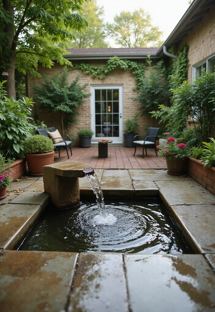 19 Patio Decorating Ideas for Cozy Outdoor Living - 14. Water Features