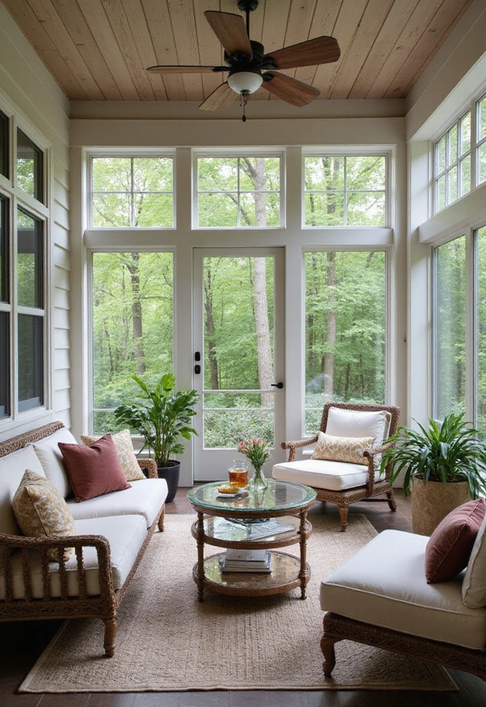 19 Screened In Back Porch Ideas - 19. Elevated Lounge Experience