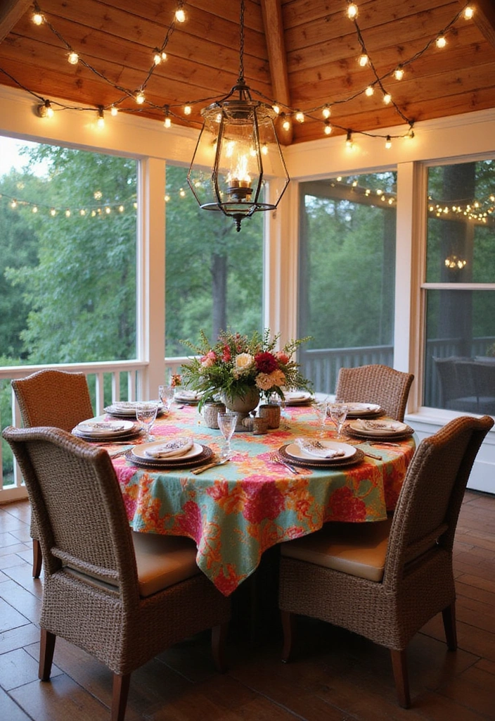 19 Screened In Back Porch Ideas - 4. Outdoor Dining Delight