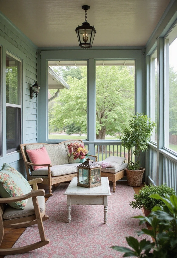 19 Screened In Back Porch Ideas - 6. Vintage Vibes