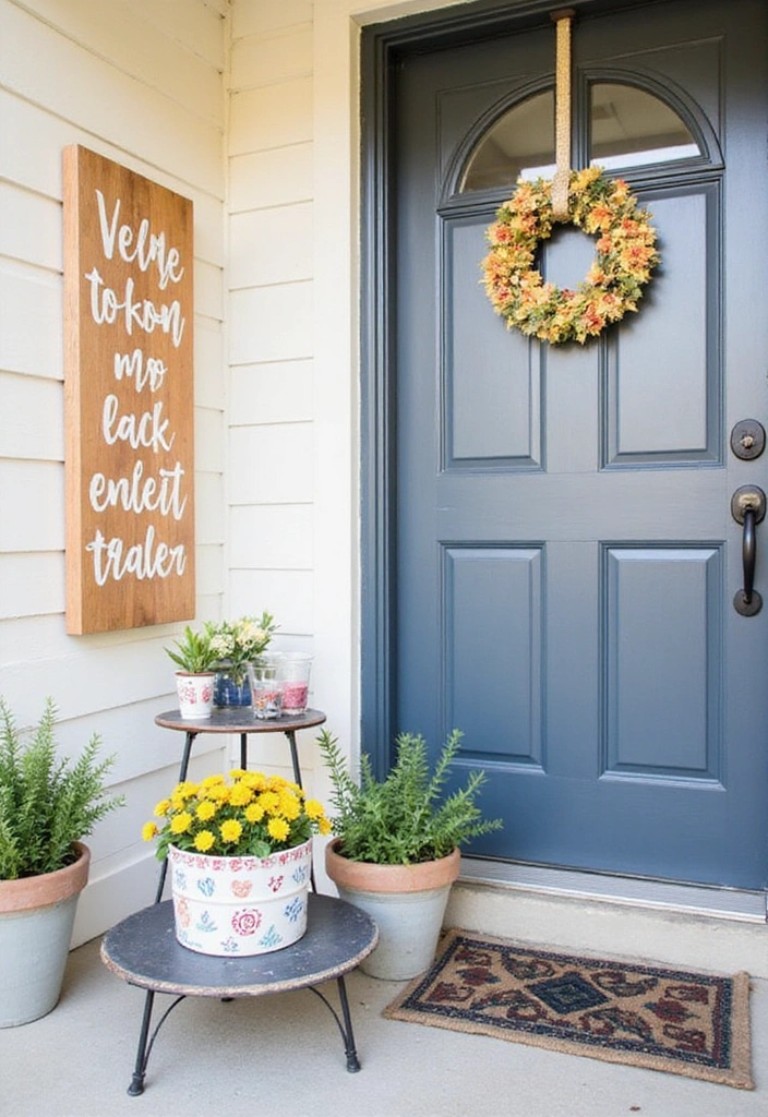 19 Small Front Porch Decorating Ideas - 11. DIY Decor Projects