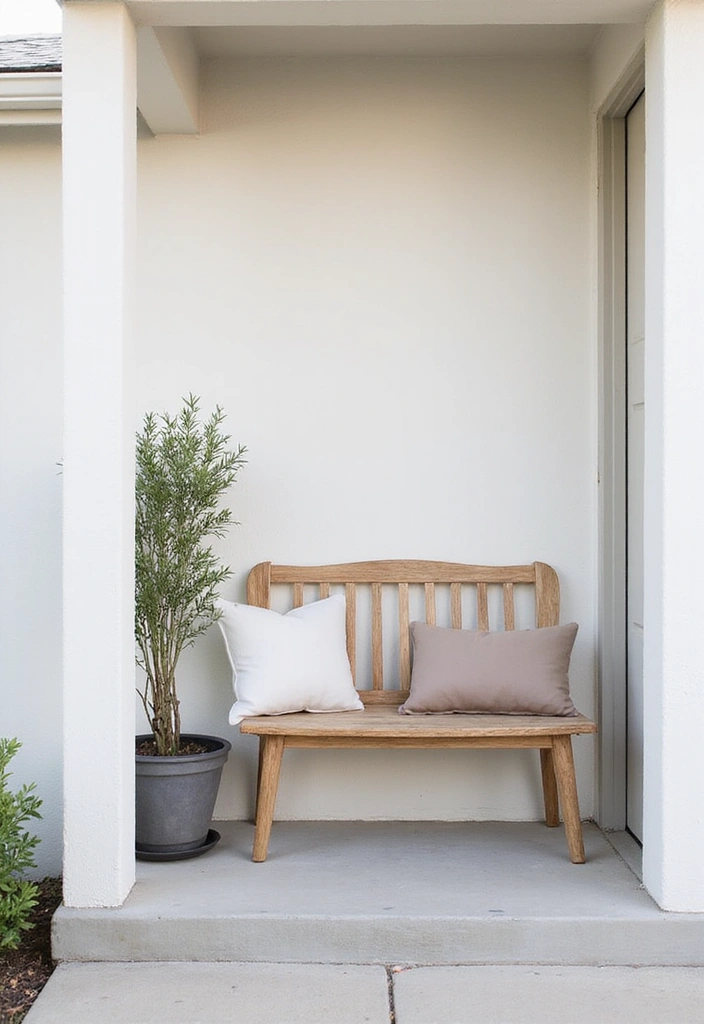 19 Small Front Porch Decorating Ideas - 13. Minimalist Decor
