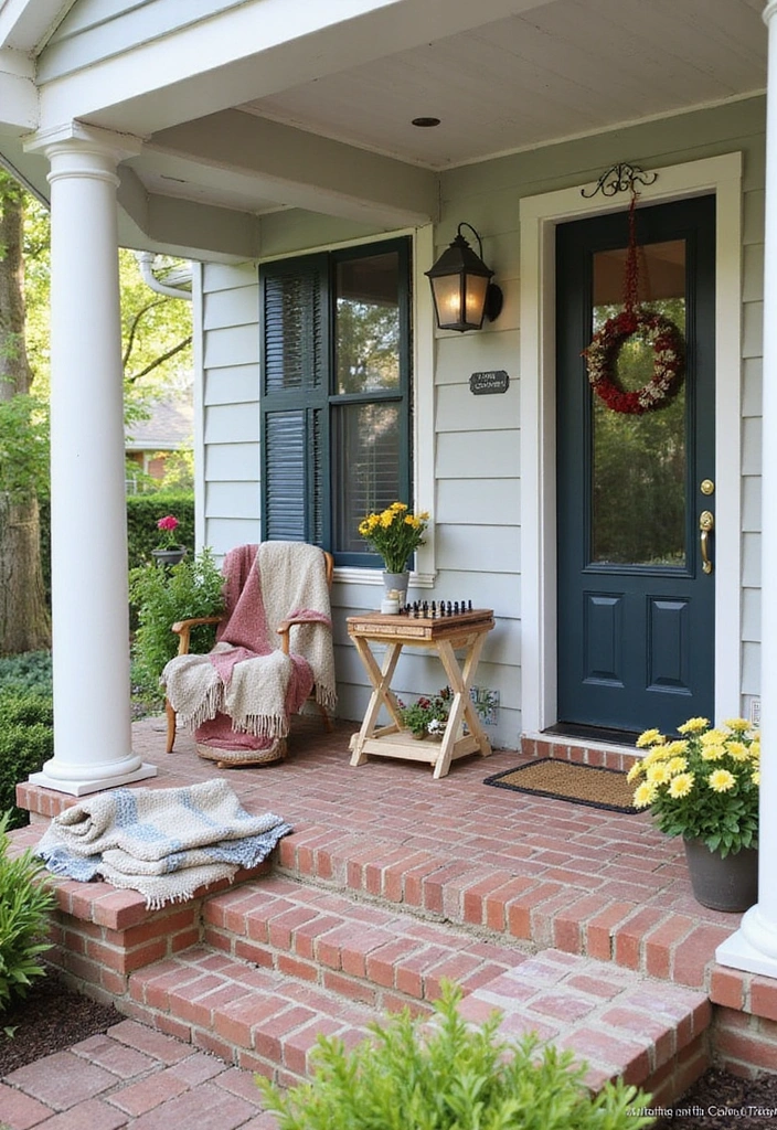 19 Small Front Porch Decorating Ideas - 19. Front Porch Games