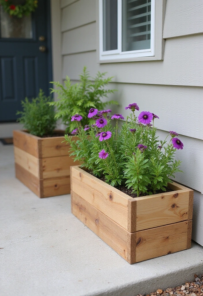 19 Small Front Porch Ideas for a Minimalist Touch - 18. Minimalist Planter Boxes