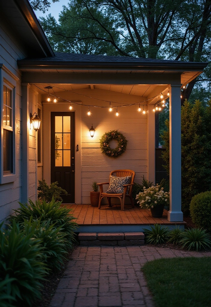 19 Small Front Porch Ideas for a Minimalist Touch - 4. Minimalist Lighting Solutions