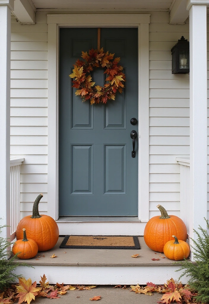 19 Small Front Porch Ideas for a Minimalist Touch - 5. Seasonal Decor Touches