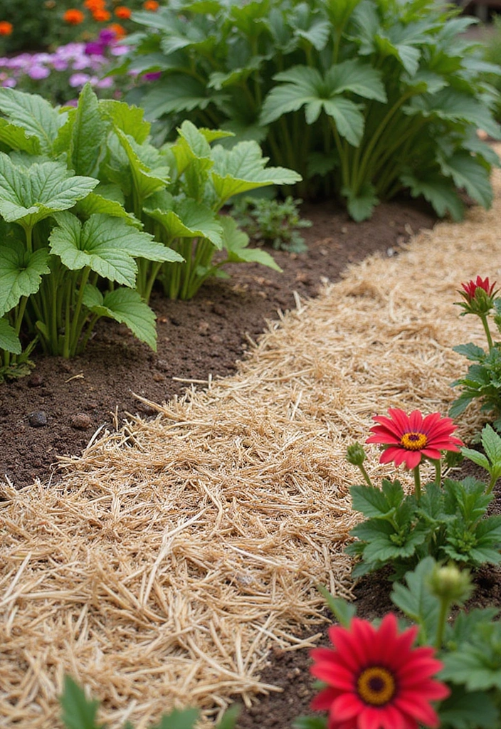 20 Backyard Landscaping Ideas for Sustainable Outdoor Living - 15. Sustainable Garden Mulching