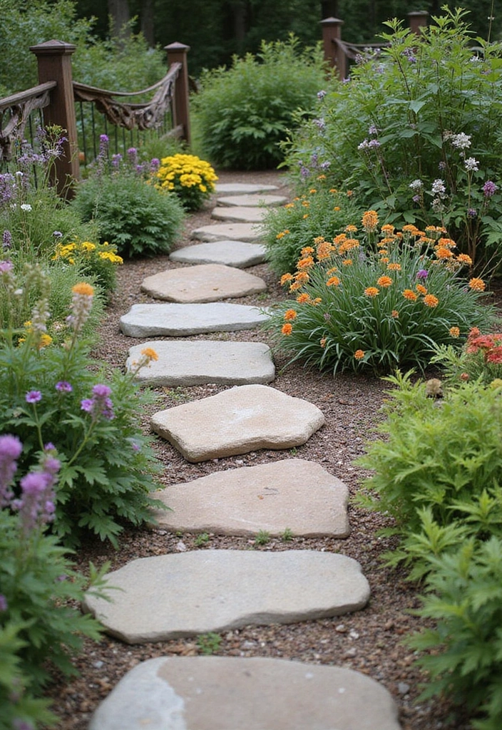 20 Beautiful Decks Ideas for Outdoor Living - 17. Deck with Natural Stone Pathways
