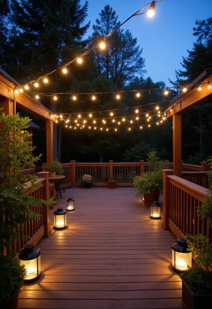 20 Beautiful Decks Ideas for Outdoor Living - 18. Deck with Solar Lighting