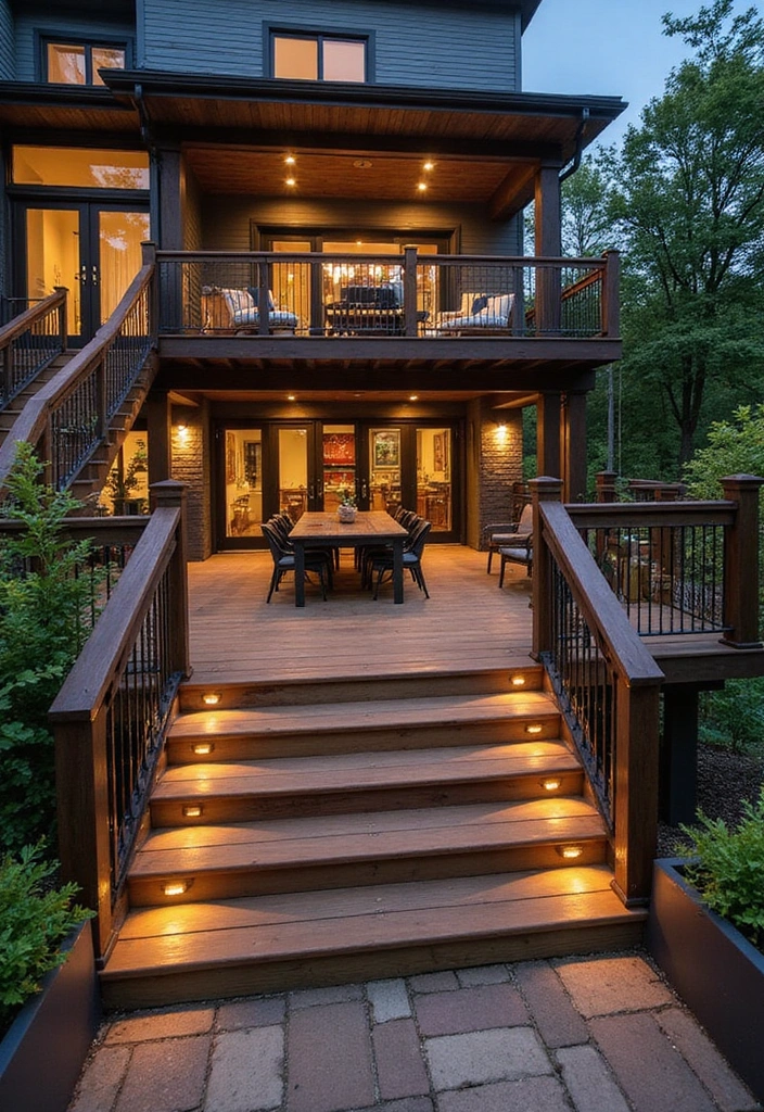 20 Beautiful Decks Ideas for Outdoor Living - 3. Multi-Level Deck Design