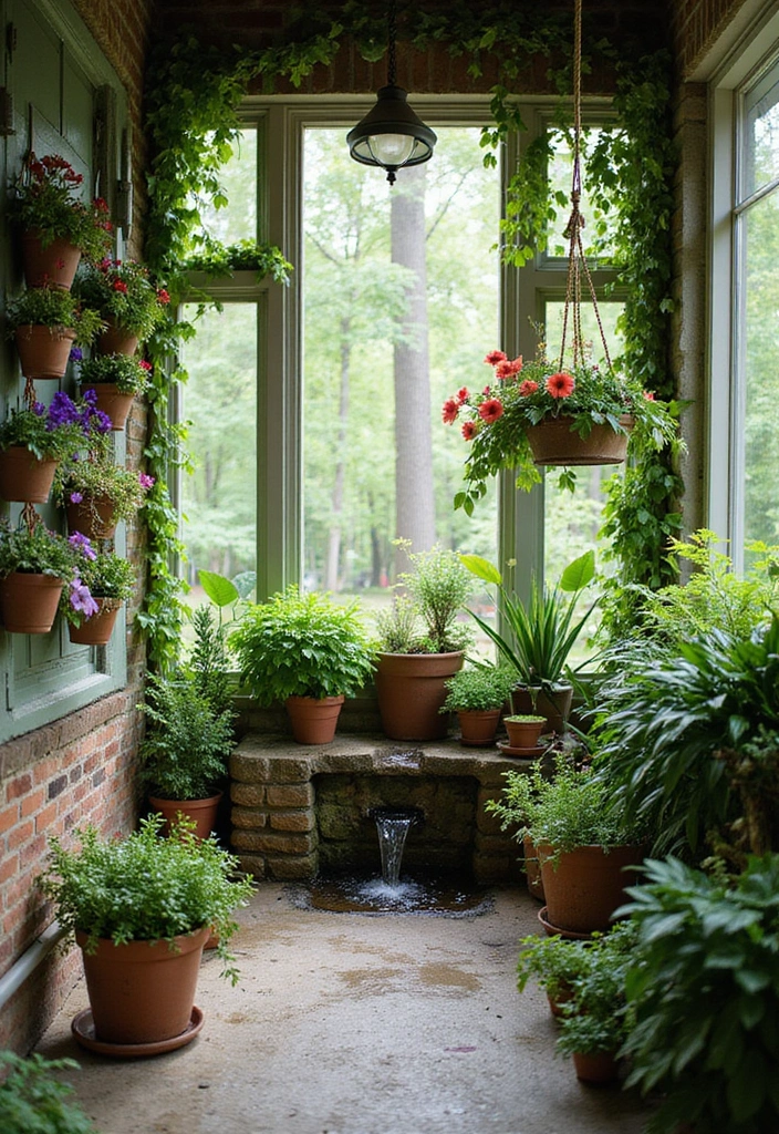 20 Eco-Friendly Enclosed Porch Ideas for Outdoor Living - 1. The Greenhouse Effect: Plant-Laden Porches
