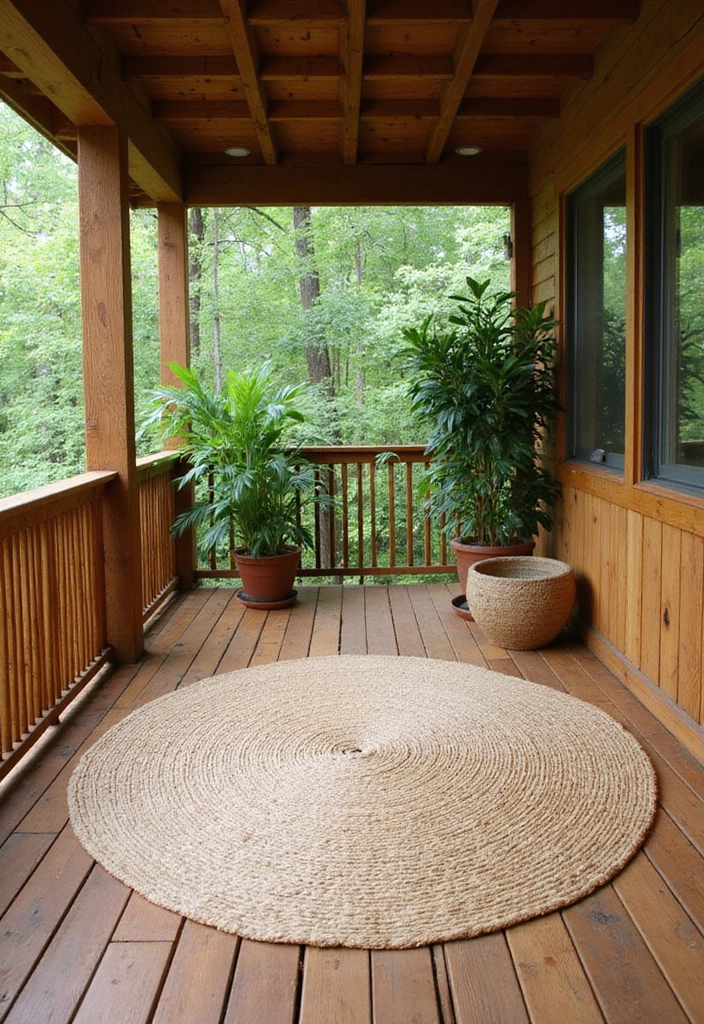 20 Eco-Friendly Enclosed Porch Ideas for Outdoor Living - 5. Eco-Conscious Flooring Options