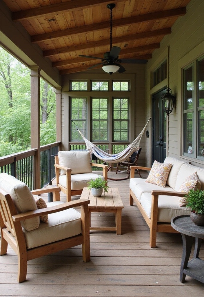 20 Eco-Friendly Enclosed Porch Ideas for Outdoor Living - 9. Outdoor Furniture Ideas that Last