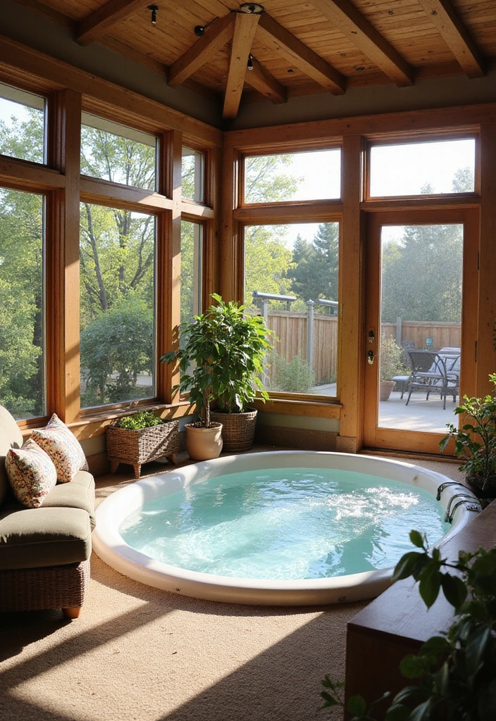20 Hot Tub Ideas for Your Backyard Retreat - 11. Enclosed Hot Tub Room