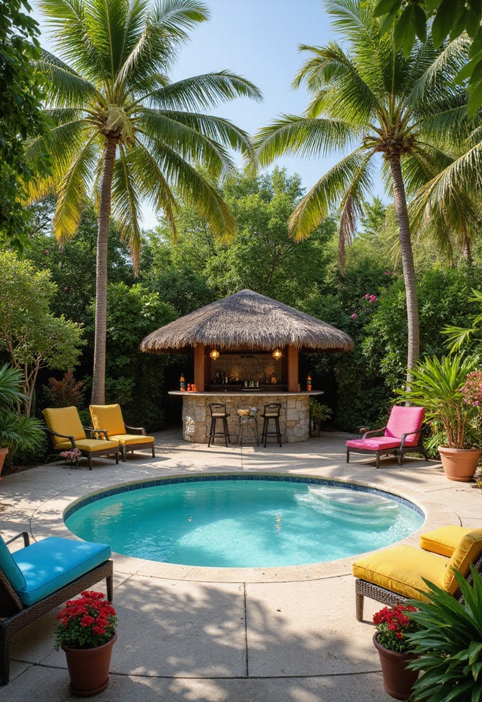 20 Hot Tub Ideas for Your Backyard Retreat - 3. Tropical Paradise Vibes