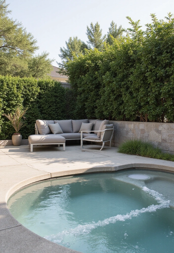 20 Hot Tub Ideas for Your Backyard Retreat - 4. Modern Minimalist Retreat