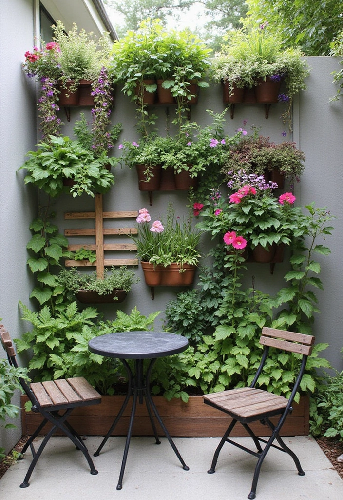 20 Small Patio Decorating Ideas for Cozy Outdoor Living - 1. Create a Vertical Garden