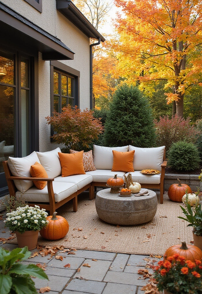 20 Small Patio Decorating Ideas for Cozy Outdoor Living - 19. Embrace Seasonal Decor