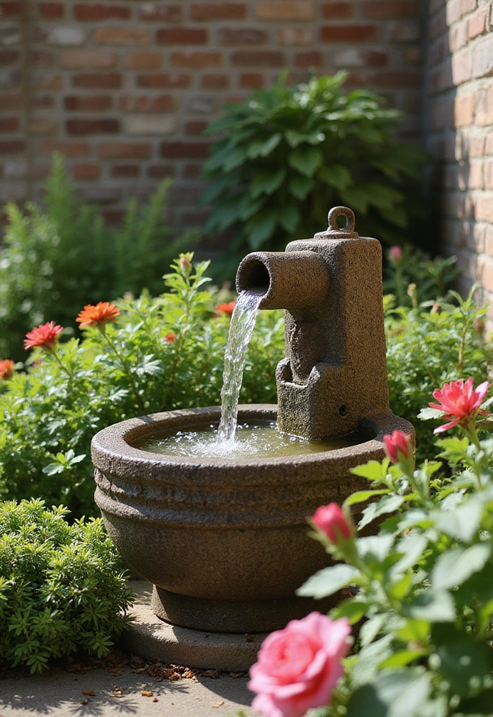 20 Stunning Patio Garden Ideas for Your Outdoor Living Space - 12. Miniature Water Features