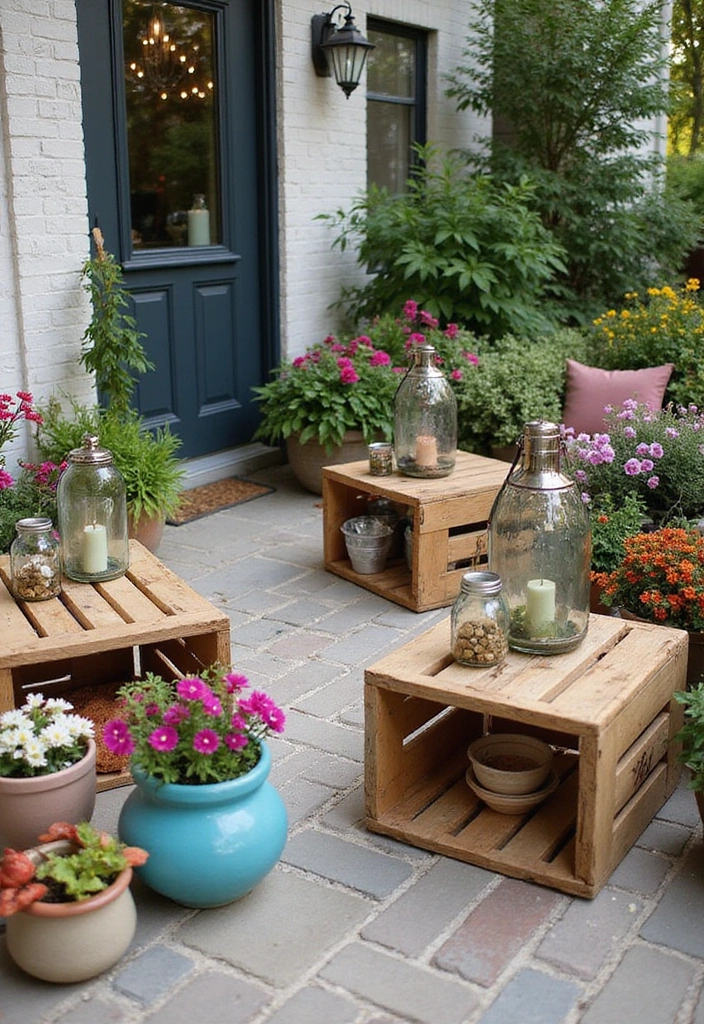 20 Stunning Patio Garden Ideas for Your Outdoor Living Space - 14. Repurposed Outdoor Decor