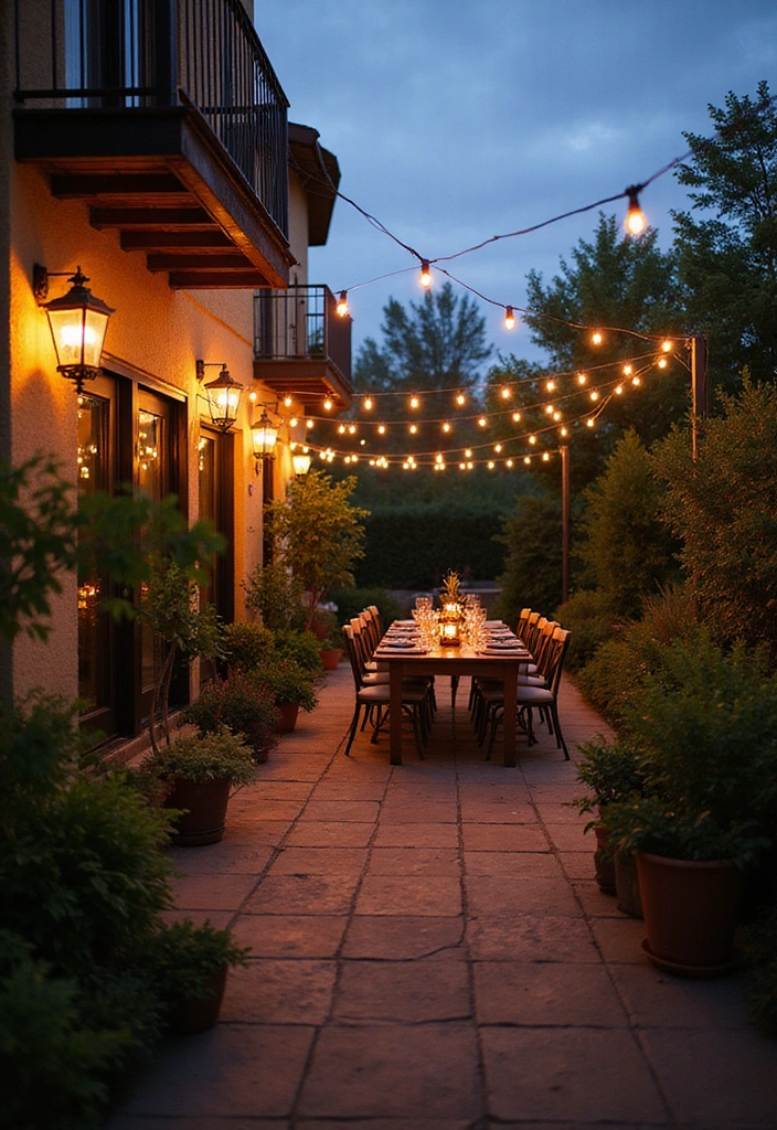 20 Stunning Patio Garden Ideas for Your Outdoor Living Space - 4. Outdoor Lighting for Ambiance