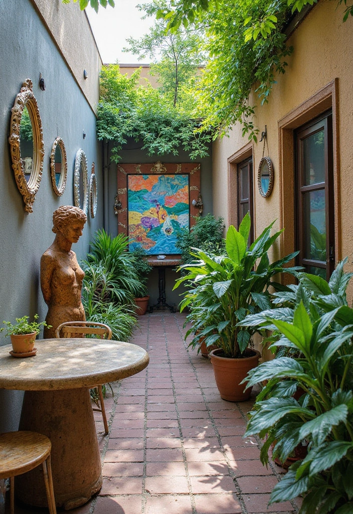 20 Stunning Patio Garden Ideas for Your Outdoor Living Space - 6. Outdoor Art Installations