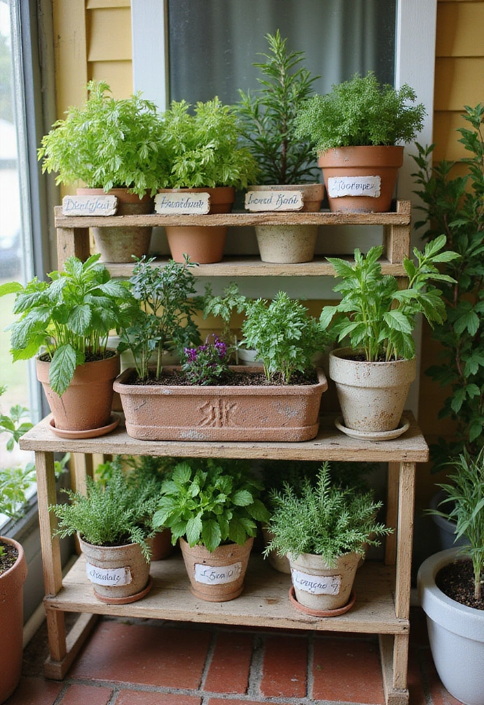 21 Back Patio Ideas for Small Space Outdoor Living - 11. Potted Herb Garden